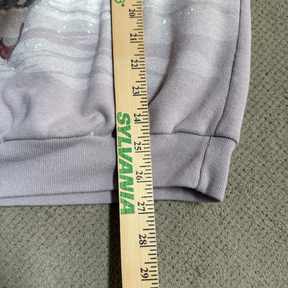Vintage 1990s Winter Scene Graphic Sweatshirt Purple Oversized XL - Picture 6 of 7